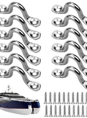 Marine Handrail Silver Boat Handle Grab 12Pcs Stainless
