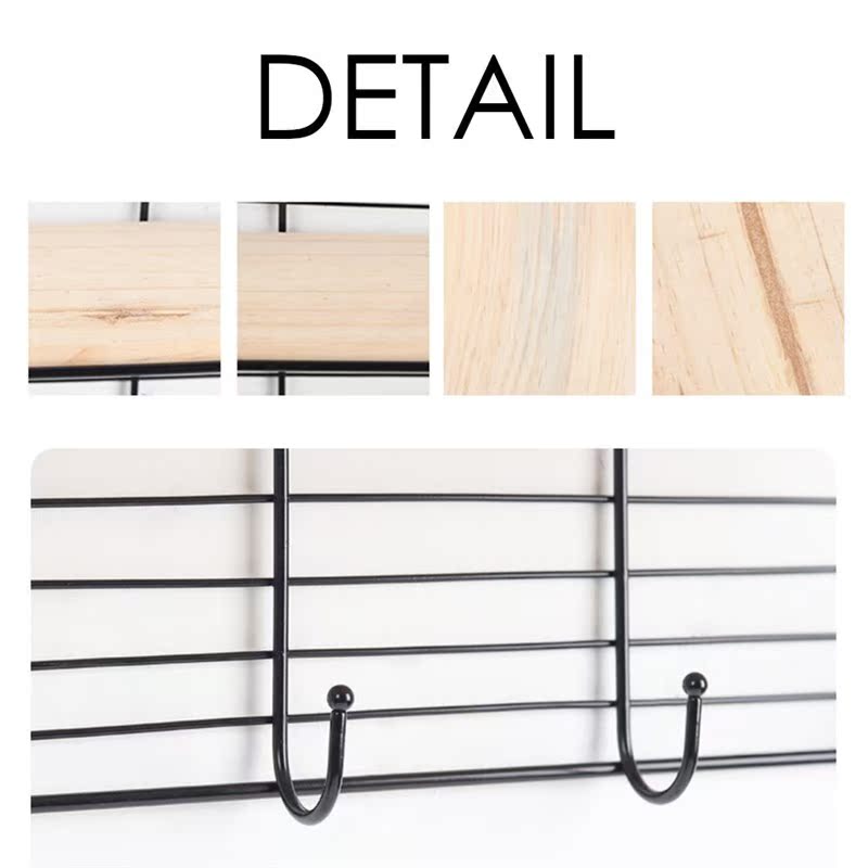New Nordic Wrought Iron Partition Wall Shelf Home Decoration