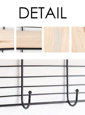 New Nordic Wrought Iron Partition Wall Shelf Home Decoration