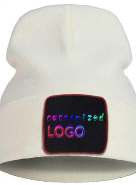 Hat customized LOGO Printing Warm Fashion Women Winter Knit