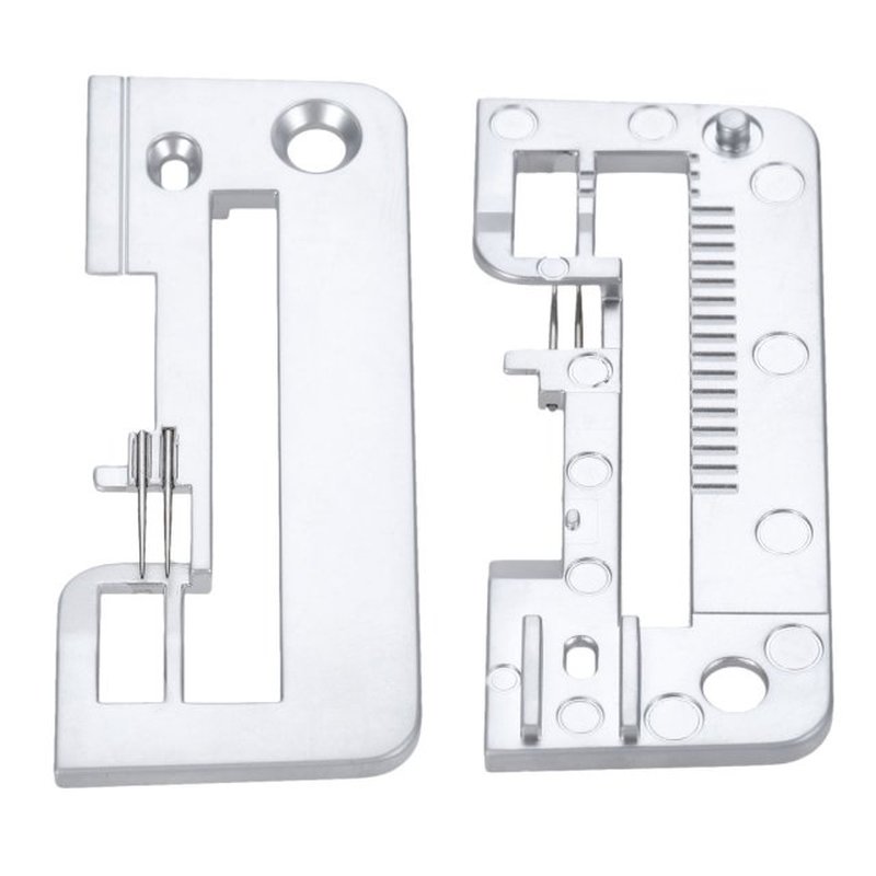 Metal Sewing Machine Needle Plate 4 Thread Stitching Silver