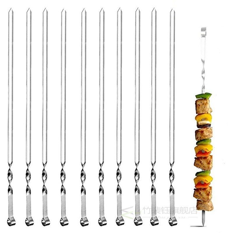 BBQ Essentialstools Stainless Steel Grilling Skewers Flat Re