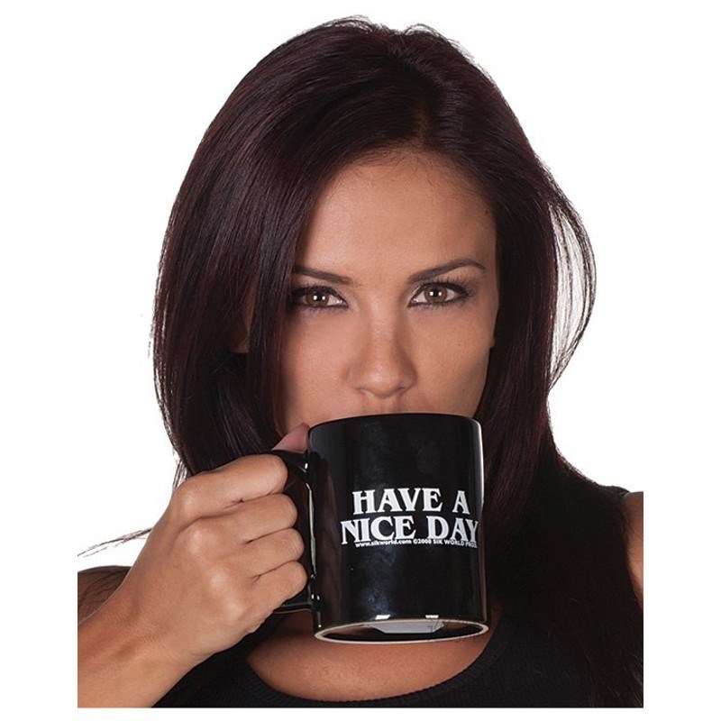 Creative Have a Nice Day Coffee Mug Middle Finger Funny Cup