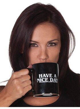 Creative Have a Nice Day Coffee Mug Middle Finger Funny Cup