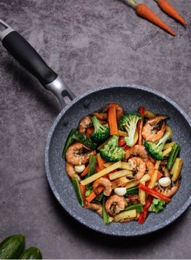 Frying Pan 28cm Wok Pan Non-stick Pan Skillet Cauldron Induc