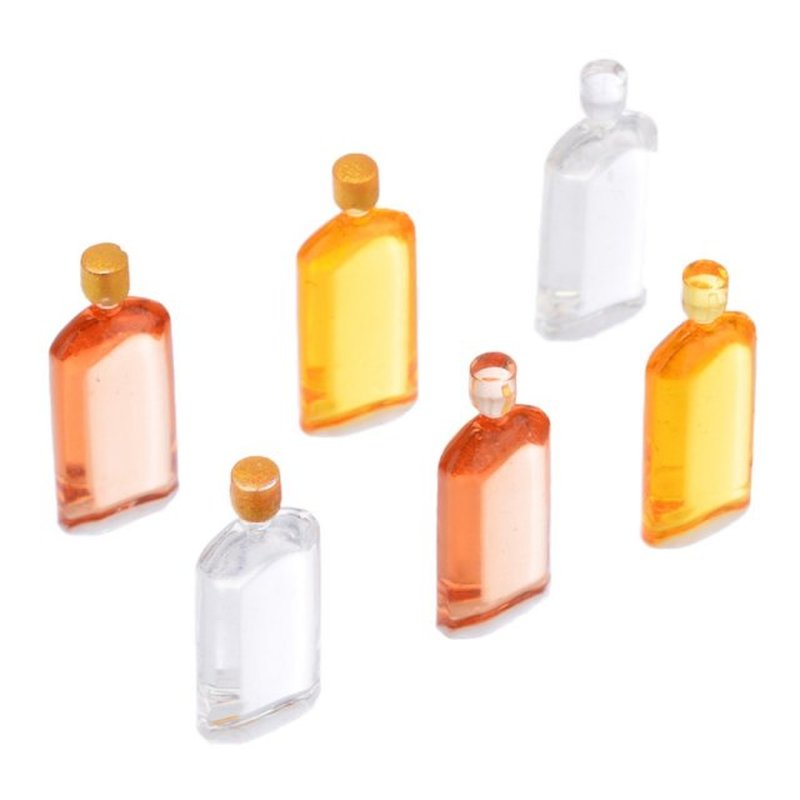 6 Bottles Dollhouse 1:12 ature Wine Whiskey Set Simulati