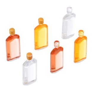 6 Bottles Dollhouse 1:12 ature Wine Whiskey Set Simulati
