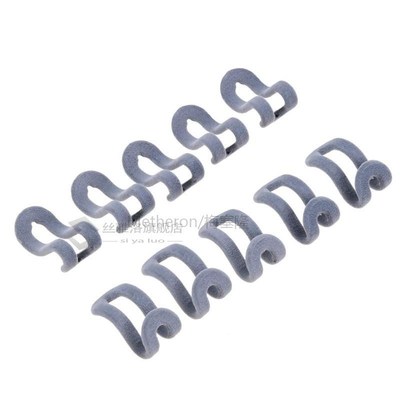 10PCS/Lot Mini Flocking Cloth Hanger Hook Clothes Easy Hange