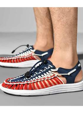 Men s Sandals 2022 New Summer Breathable Soft Flat Sandal