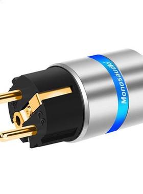 E106G/F106G 99.99% Pure Copper 24K Gold Plated Schuko Power