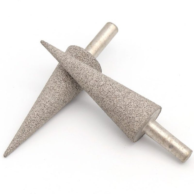 1PCS 100 Grit Diamond Brazed Grinding Head Needle 6mm Shank