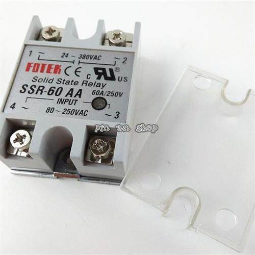 1pcs SSR-60AA 60A Solid State Relay Module 80-250V AC Input
