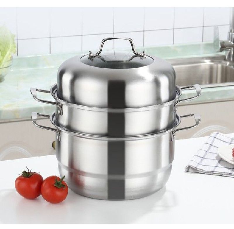 1PC Stainless Steel Multi layer Thick Steamer pot Soup