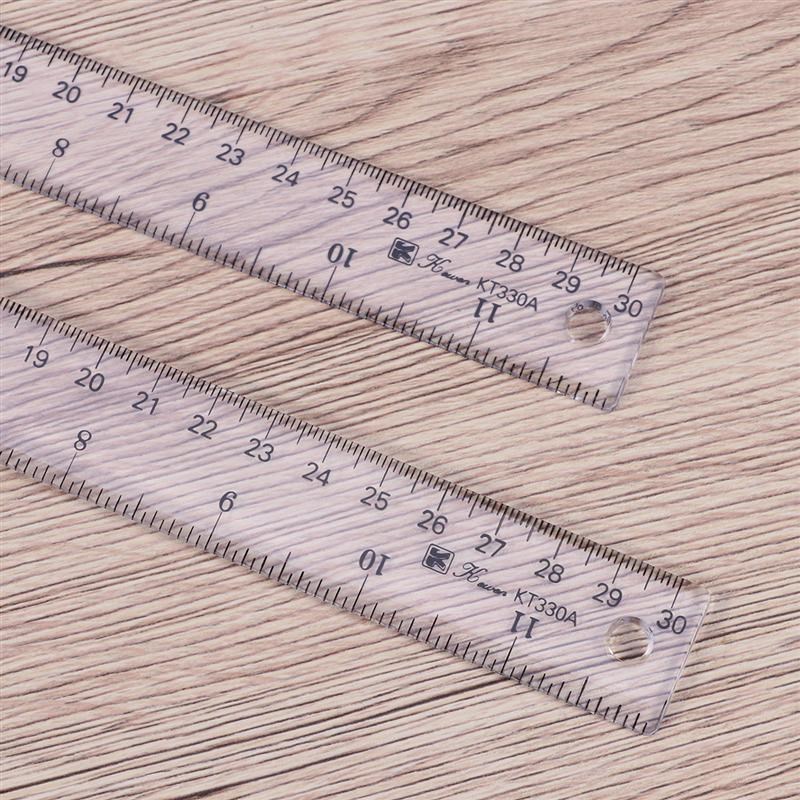 2pcs 30cm T-Square Double Side Scale Plastic Measuring Tool