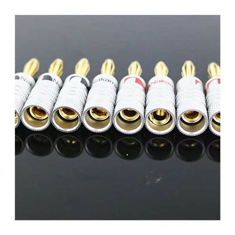 10pcs BANANA PLUGS 24K Gold-plated 4MM Banana Connector with