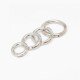 33MM Openable Spring 5Pcs Metal Gate Keyring Ring Leath