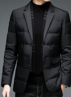 Suits for Men Winter Black Puffer Jacket Winter Coats Lightw