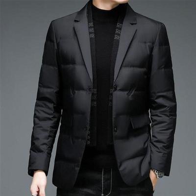 Suits for Men Winter Black Puffer Jacket Winter Coats Lightw