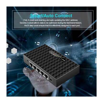 5 Port Gigabit Switch Network Ethernet Switch Smt Vlan Net