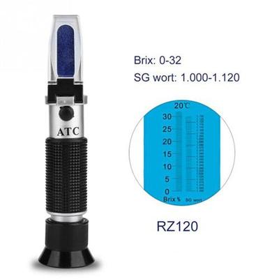 2 In 1 RZ120 Brix Refractometer Sug Tester for Beer Wine F