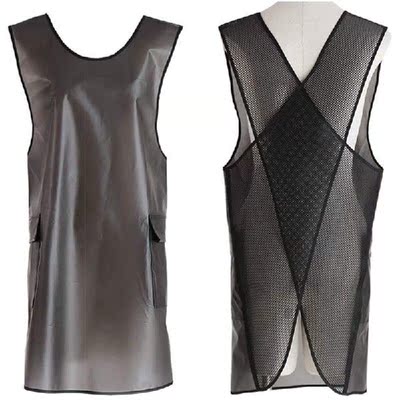Waterproof Cross Back Apron with Pockets for Women Men