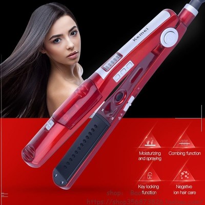 Vapor Hair Straightener Ceramic Hair Plate Comb Brush  Irons