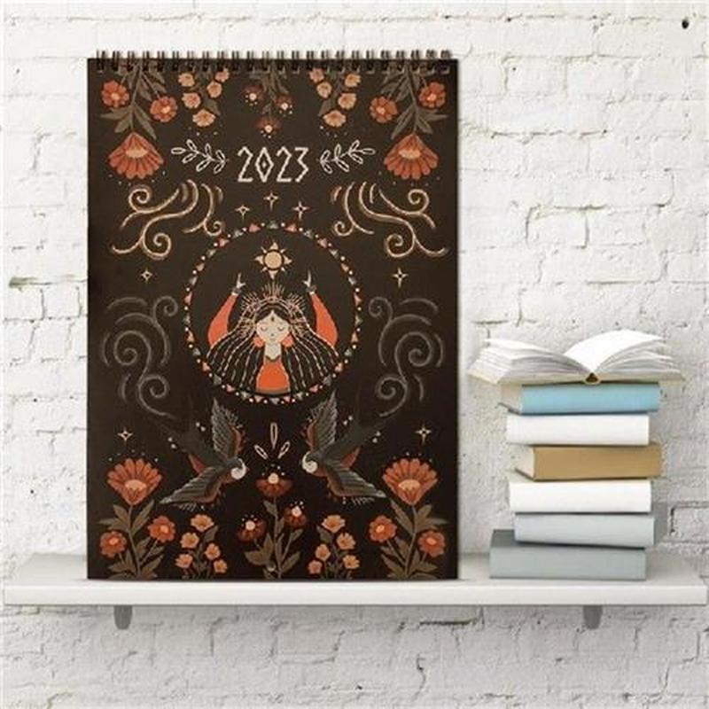 Creative Dark Forest Lunar Calendar 2023 Wall Calendar