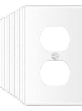 1 Gang Duplex Receptacle Wall Plate, 12 Pack Standard Size