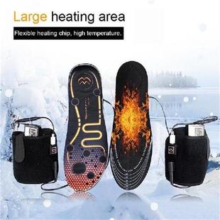 1 Pair Heated Insoles Battery Powered Rechargeable Heated