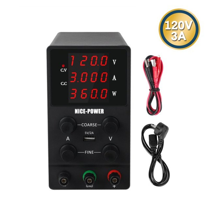 4-digit LED USB Digital Regulated Power Supply Stabilized Vo