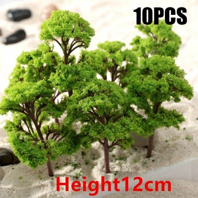5/10/12/20/30/40/70pcs Model Trees Artificial Tree Train Rai