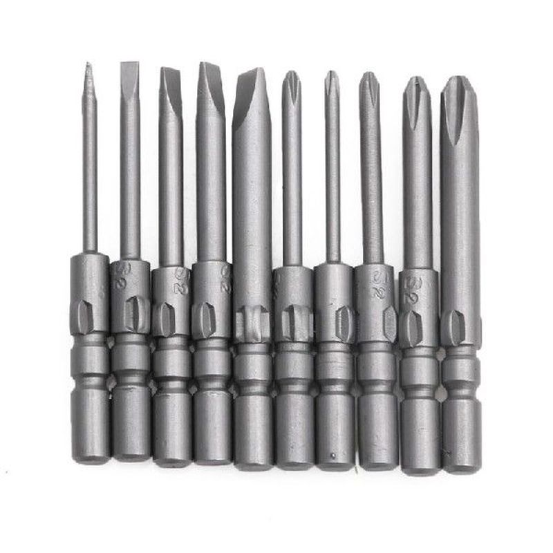 10Pcs Magnetic Screwdriver Bits Kit For DC Powered Electric