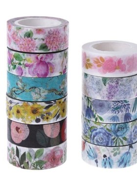 Cute Plants Flowers Adhesive Washi Tape DIY Decorative Maski