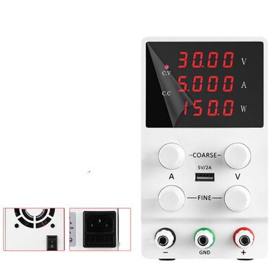 1PCS 30V 5A Laboratory  Switching DC Power Supply Digita