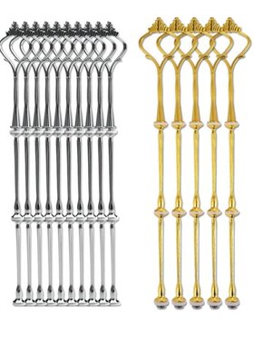 5 Sets Gold&10 Sets Silver 3 Tier Crown Cake Plate Stand