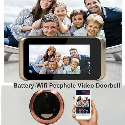 Smart IP Wifi Peephole Video Doorbell 720P Security Camera