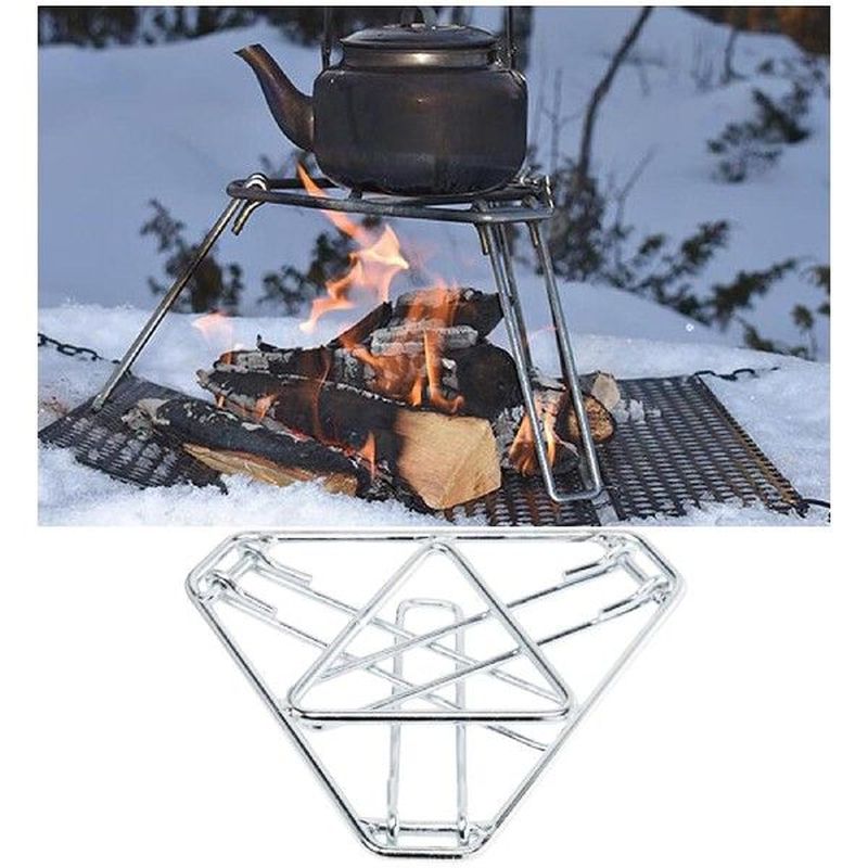 Outdoor Burner Stand Firepit Folding Alcohol Stove Rack Coll