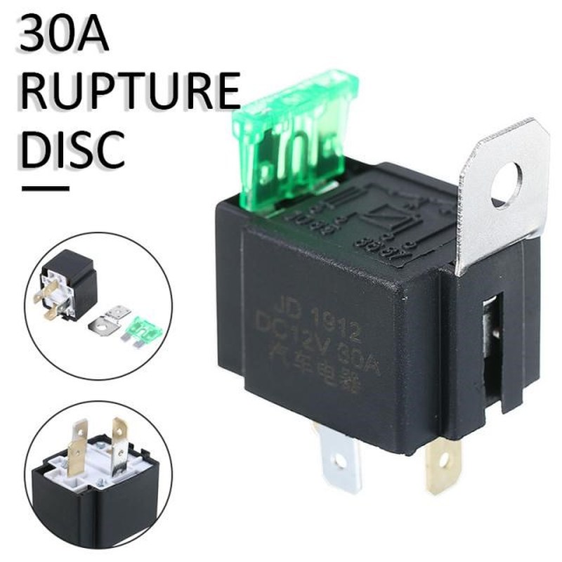 1pc DC 12V 30A Car Relays 4-Pin Automotive Normally Open Con