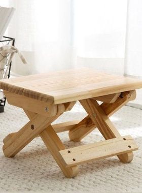 Vanzlife foldable solid wood stool chair portable train