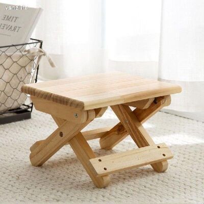 Vanzlife foldable solid wood stool chair portable train