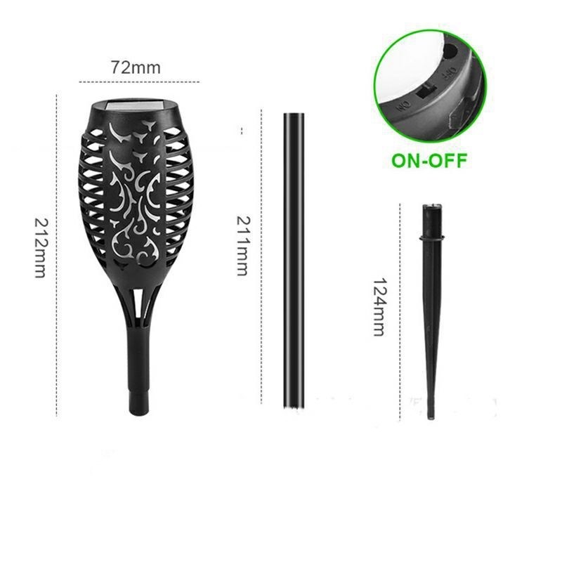 6PCS Solar Outdoor Garden Street Lights, Sidewalks, Yards, L