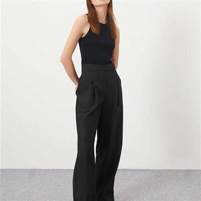 Mnealways 18 Spring Summer Black Ladies Office Trousers Wome