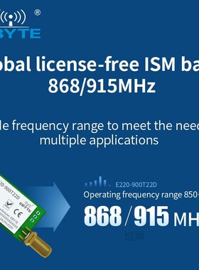 LoRa LLCC68 868MHz 915MHz Wireless Module 22dBm Long Range 5