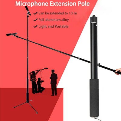 Microphone Boom Pole Extensible Micro Mic Stand Holder 5 Sec