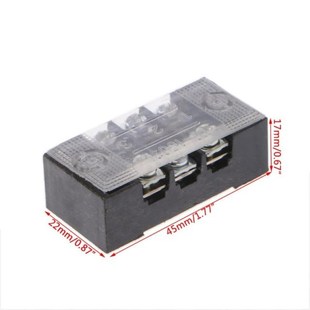 Row Barrier Ter Dual 600V Positions 15A Screw