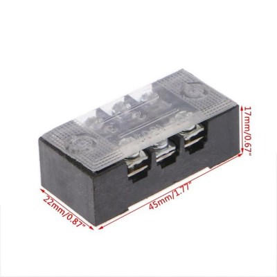 600V 15A 3/4/6/8/10/12 Positions Dual Row Barrier Screw Ter