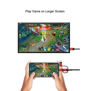 3in1 Micro USB Type C To HDMI Adapter Cable Lightning to HDM