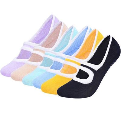 6 Color Women Yoga Socks Silicone Non Slip Pilates Socks