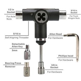 Skateboard Tool Roller Skate Scooter Adjusting T-Wrench Long
