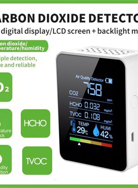 5 in1 CO2 Meter Digital Temperature Humidity Sensor Tester M